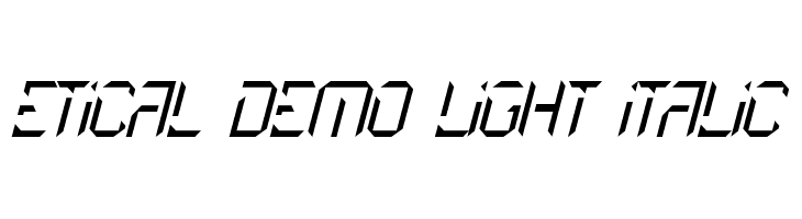 Etical Demo Light Italic  Descarca Fonturi Gratis