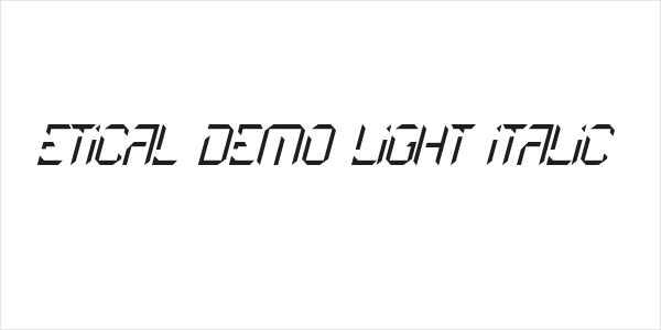 Etical Demo Light Italic Logo
