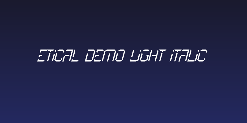 Etical Demo Light Italic Social Header