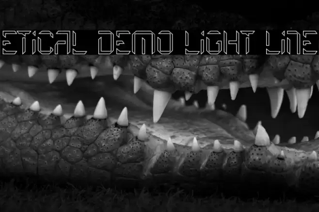 Etical Demo Light Line Font examples