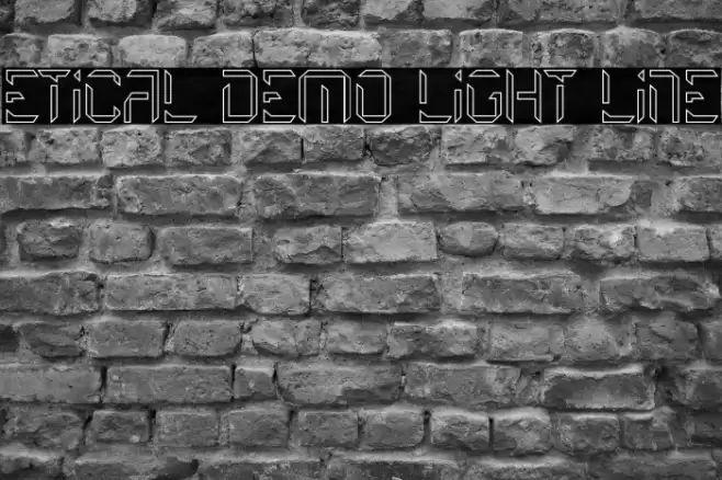 Etical Demo Light Line Font examples