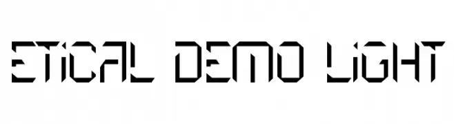 Etical Demo Light  नि: शुल्क फ़ॉन्ट्स डाउनलोड