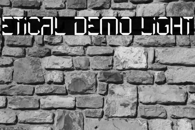 Etical Demo Light Шрифта examples