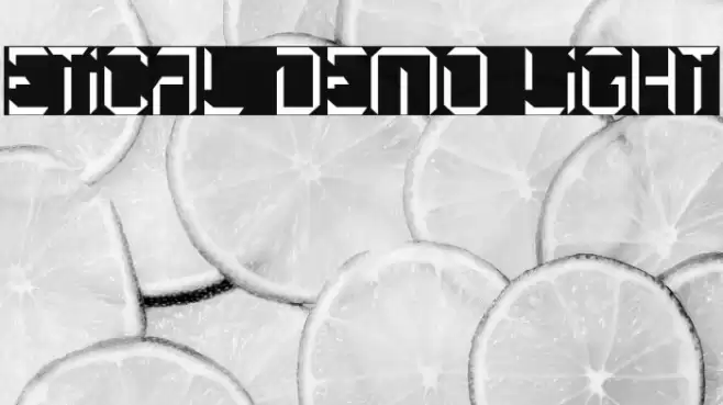 Etical Demo Light Шрифта examples