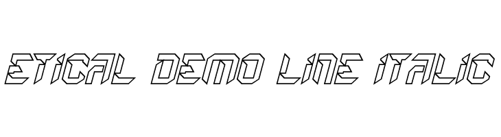 Etical Demo Line Italic  Descarca Fonturi Gratis