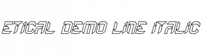 Etical Demo Line Italic  Frei Schriftart Herunterladen