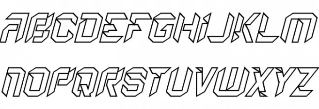 Etical Demo Line Italic 字体 大写