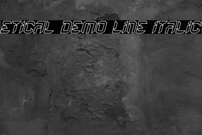 Etical Demo Line Italic 字体 examples