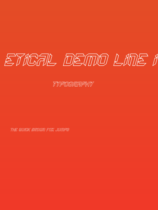 Etical Demo Line Italic Poster