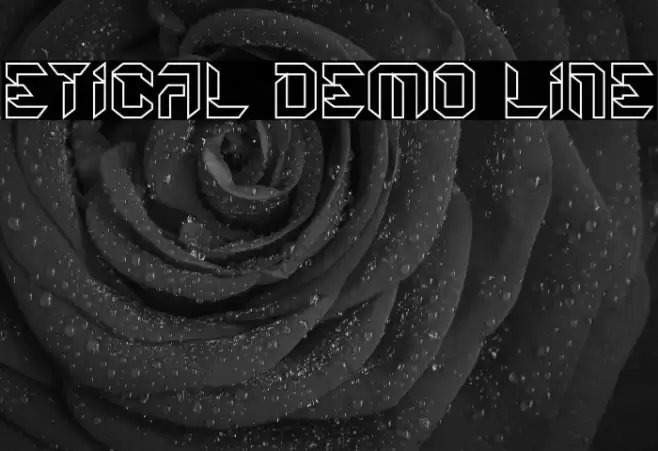Etical Demo Line 字体 examples