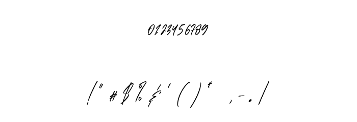 Etiquette Font OTHER CHARS