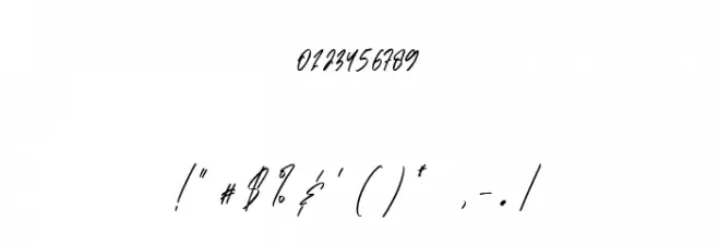 Etiquette Font OTHER CHARS