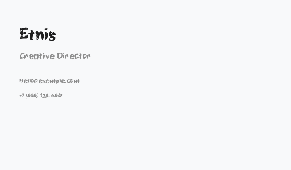 Etnis Business Card