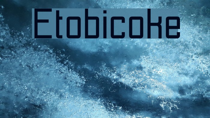 Etobicoke Font examples