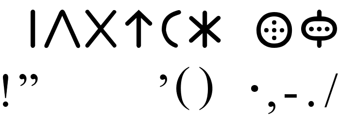 Etruscan mid/late Bold Font OTHER CHARS