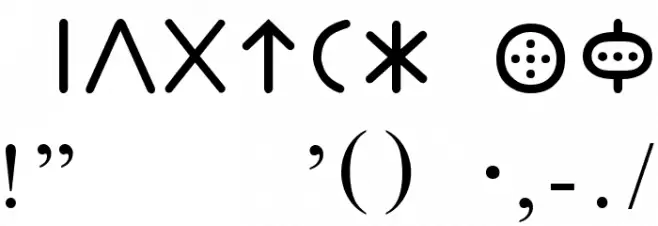 Etruscan mid/late Bold Font OTHER CHARS