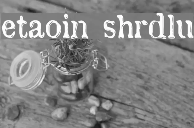 etaoin shrdlu Font examples