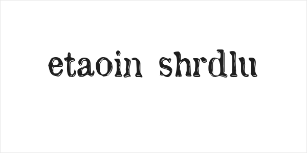 etaoin shrdlu Logo
