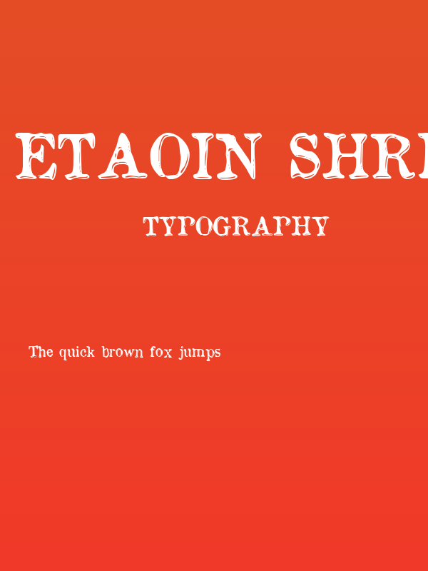 etaoin shrdlu Poster