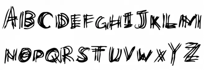 etchy 字体 大写