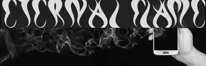 eternal flame Font examples