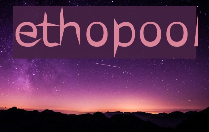 ethopool Font examples