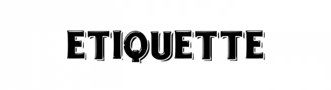 etiquette  Frei Schriftart Herunterladen
