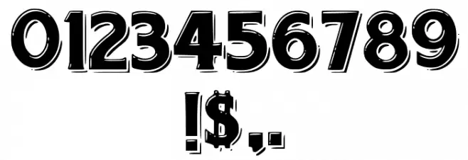 etiquette Font OTHER CHARS