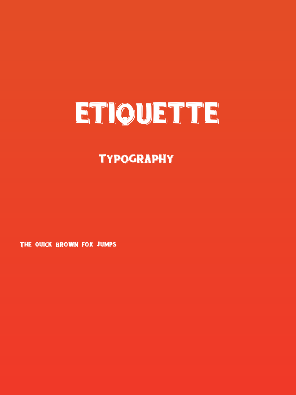 etiquette Poster
