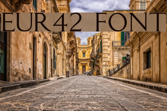 EUR42 Font examples