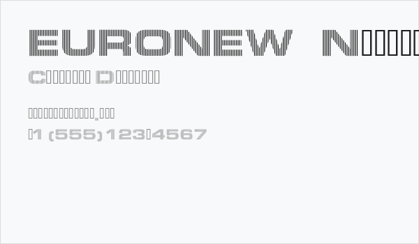 EURONEW   Normal Business Card