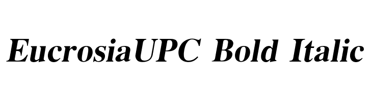 EucrosiaUPC Bold Italic 字体