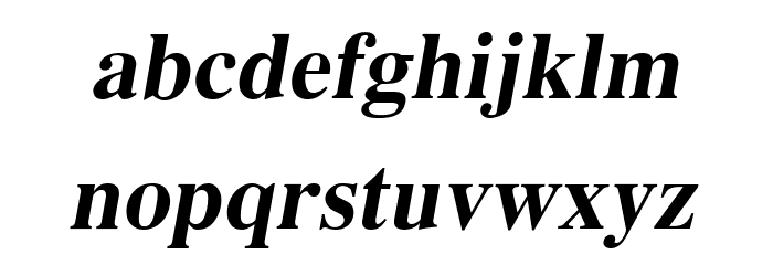 EucrosiaUPC Bold Italic Font LOWERCASE