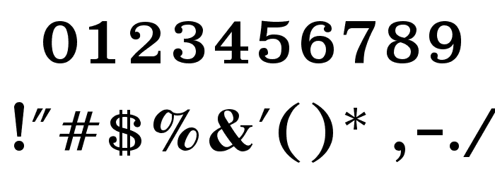 EucrosiaUPC Bold Font OTHER CHARS