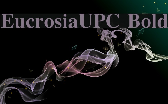 EucrosiaUPC Bold Font examples