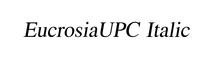 EucrosiaUPC Italic Font