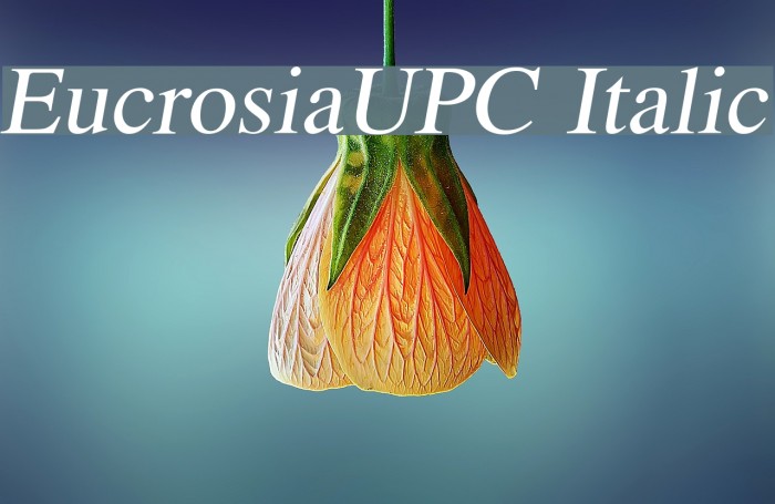 EucrosiaUPC Italic Font examples