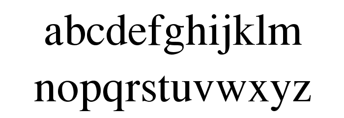 EucrosiaUPC Font LOWERCASE