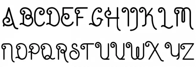 Eugiene script 字体 大写