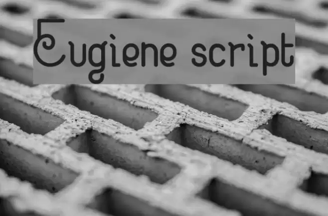Eugiene script Font examples