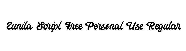 Eunila Script Free Personal Use Regular  नि: शुल्क फ़ॉन्ट्स डाउनलोड