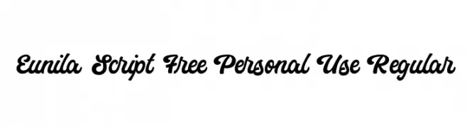 Eunila Script Free Personal Use Regular  baixar fontes gratis