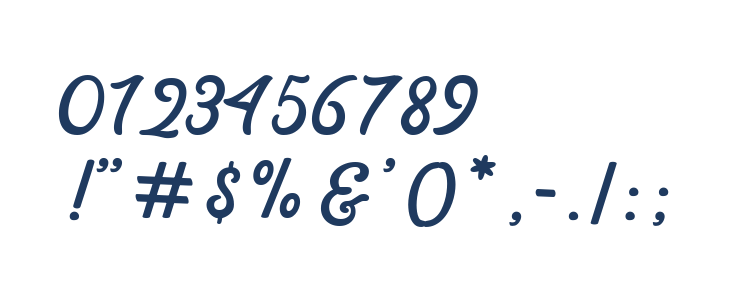 Eunila Script Free Personal Use Regular Other Characters