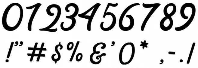 Eunila Script Free Personal Use Regular Font OTHER CHARS