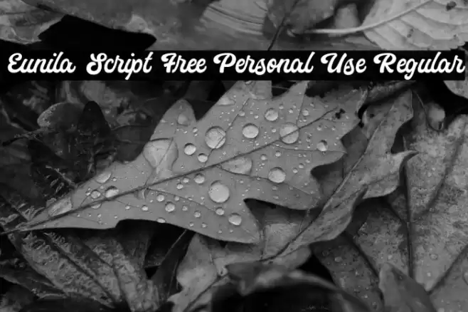 Eunila Script Free Personal Use Regular Font examples