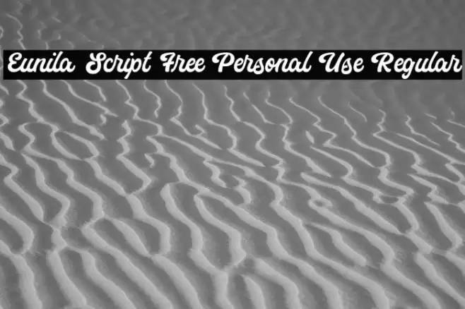 Eunila Script Free Personal Use Regular Font examples