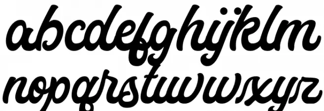 Eunila Script Free Personal Use Regular फ़ॉन्ट लोअरकेस