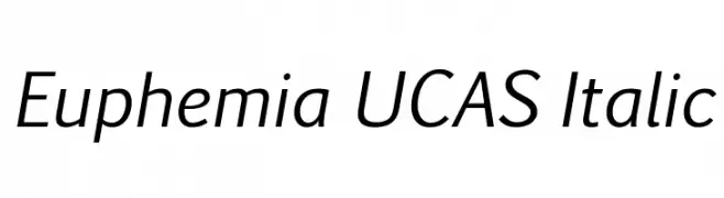 Euphemia UCAS Italic 