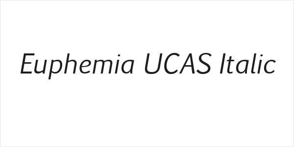Euphemia UCAS Italic Logo