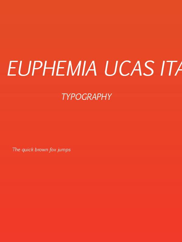 Euphemia UCAS Italic Poster